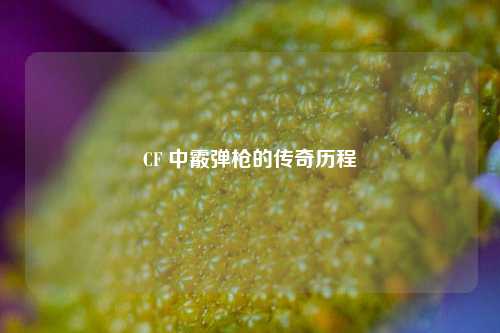 CF 中霰弹枪的传奇历程