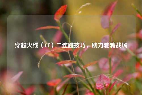 穿越火线(CF)二连跳技巧,助力驰骋战场