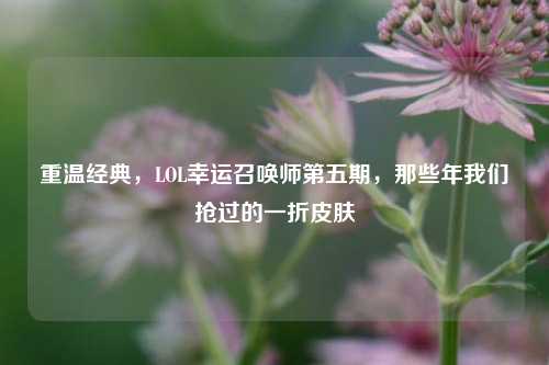 重温经典,LOL幸运召唤师第五期,那些年我们抢过的一折皮肤