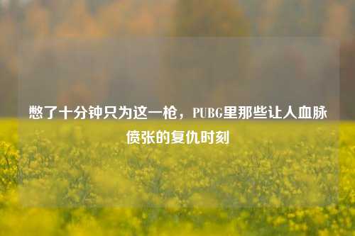 憋了十分钟只为这一枪,PUBG里那些让人血脉偾张的复仇时刻