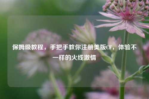 保姆级教程,手把手教你注册美版CF,体验不一样的火线激情
