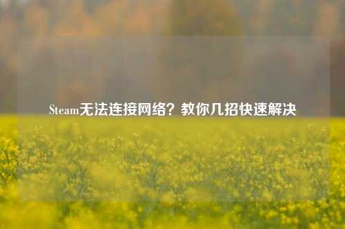 Steam无法连接网络?教你几招快速解决