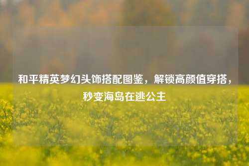 和平精英梦幻头饰搭配图鉴,解锁高颜值穿搭,秒变海岛在逃公主