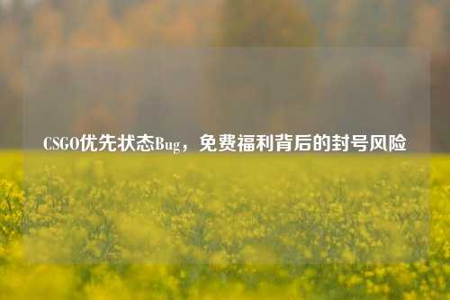 CSGO优先状态Bug,免费福利背后的封号风险