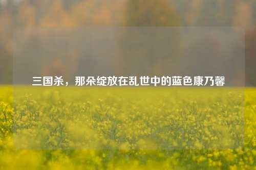 三国杀,那朵绽放在乱世中的蓝色康乃馨