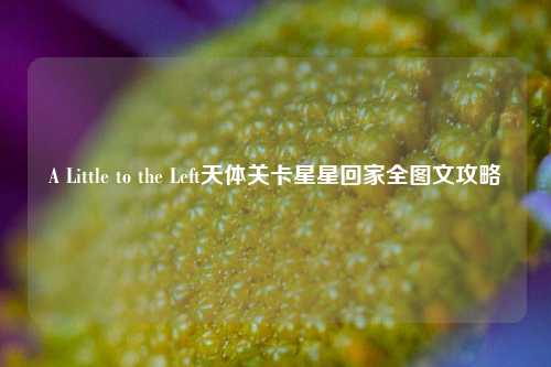 A Little to the Left天体关卡星星回家全图文攻略