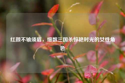 红颜不输须眉,细数三国杀惊艳时光的女性角色