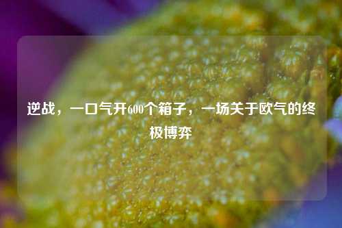 逆战,一口气开600个箱子,一场关于欧气的终极博弈