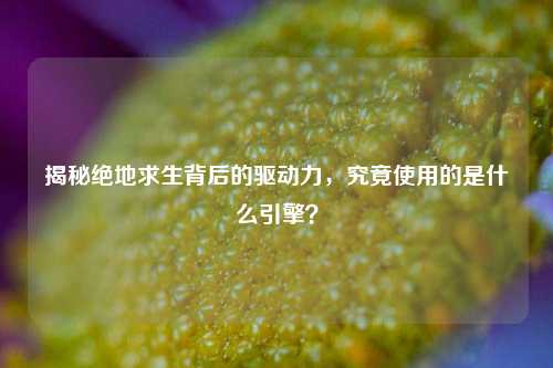 揭秘绝地求生背后的驱动力,究竟使用的是什么引擎?