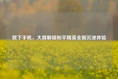 放下手机,大屏解锁和平精英全新沉浸体验