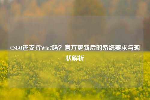 CSGO还支持Win7吗?官方更新后的系统要求与现状解析