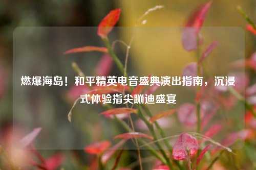 燃爆海岛!和平精英电音盛典演出指南,沉浸式体验指尖蹦迪盛宴