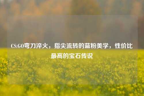 CS:GO弯刀淬火,指尖流转的蓝粉美学,性价比最高的宝石传说