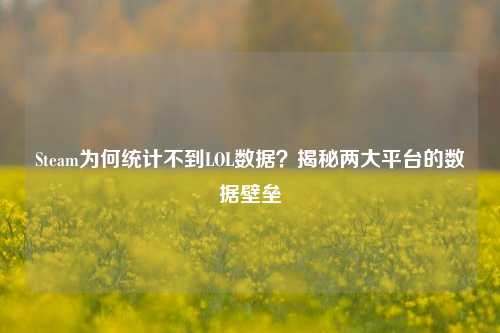 Steam为何统计不到LOL数据?揭秘两大平台的数据壁垒