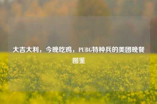 大吉大利,今晚吃鸡,PUBG特种兵的美团晚餐图鉴