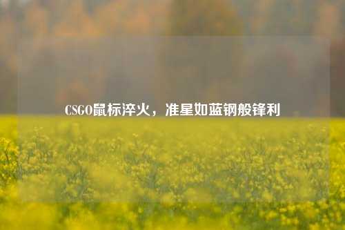 CSGO鼠标淬火,准星如蓝钢般锋利