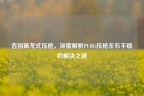 告别画龙式压枪,深度解析PUBG压枪左右不稳的解决之道