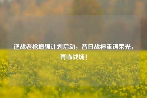 逆战老枪增强计划启动,昔日战神重铸荣光,再临战场!