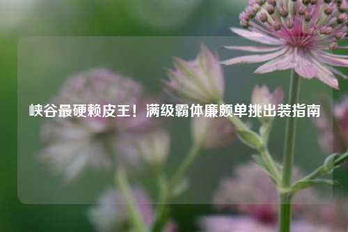 峡谷最硬赖皮王!满级霸体廉颇单挑出装指南