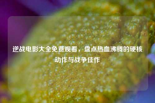 逆战电影大全免费观看,盘点热血沸腾的硬核动作与战争佳作