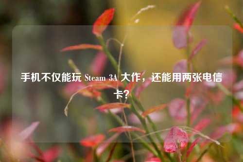 手机不仅能玩 Steam 3A 大作,还能用两张电信卡?