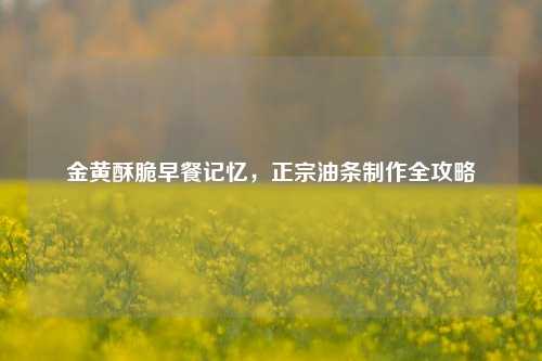 金黄酥脆早餐记忆,正宗油条制作全攻略