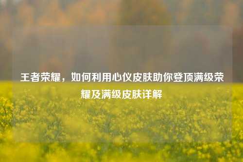 王者荣耀,如何利用心仪皮肤助你登顶满级荣耀及满级皮肤详解