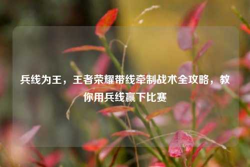兵线为王,王者荣耀带线牵制战术全攻略,教你用兵线赢下比赛