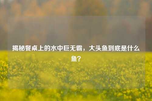揭秘餐桌上的水中巨无霸,大头鱼到底是什么鱼?