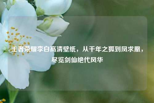 王者荣耀李白高清壁纸,从千年之狐到凤求凰,尽览剑仙绝代风华
