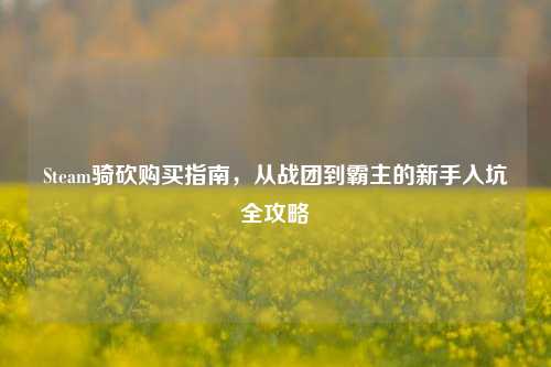 Steam骑砍购买指南,从战团到霸主的新手入坑全攻略