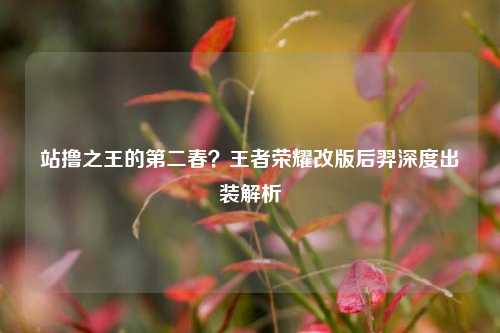 站撸之王的第二春?王者荣耀改版后羿深度出装解析