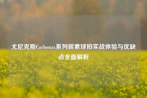 尤尼克斯Carbonax系列碳素球拍实战体验与优缺点全面解析