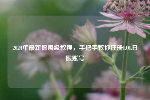 2024年最新保姆级教程，手把手教你注册LOL日服账号