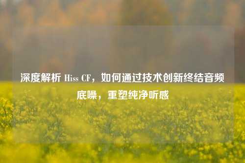 深度解析 Hiss CF,如何通过技术创新终结音频底噪,重塑纯净听感