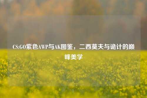 CS:GO紫色AWP与AK图鉴,二西莫夫与诡计的巅峰美学