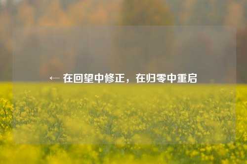 ← 在回望中修正,在归零中重启