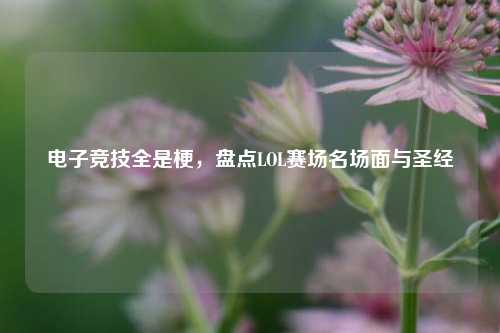 电子竞技全是梗,盘点LOL赛场名场面与圣经
