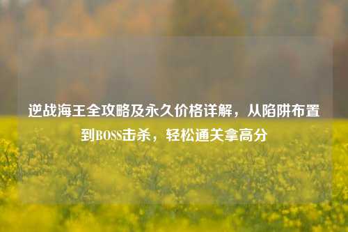 逆战海王全攻略及永久价格详解,从陷阱布置到BOSS击杀,轻松通关拿高分