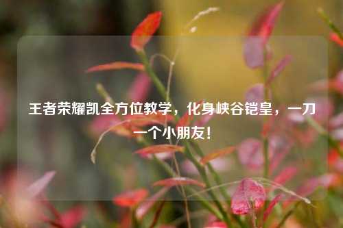 王者荣耀凯全方位教学,化身峡谷铠皇,一刀一个小朋友!