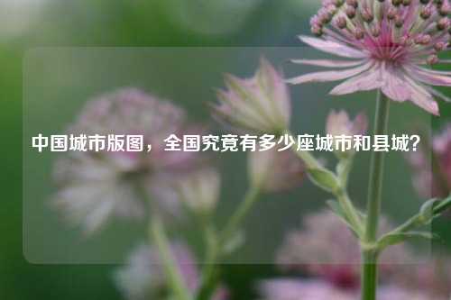 中国城市版图,全国究竟有多少座城市和县城?