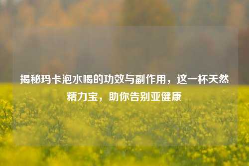 揭秘玛卡泡水喝的功效与副作用,这一杯天然精力宝,助你告别亚健康