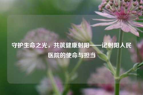 守护生命之光,共筑健康射阳——记射阳人民医院的使命与担当