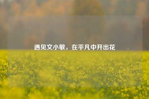 遇见文小敏,在平凡中开出花