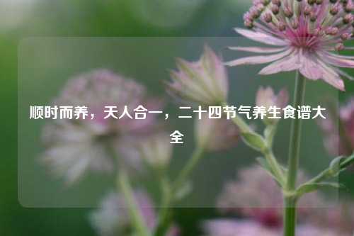 顺时而养,天人合一,二十四节气养生食谱大全