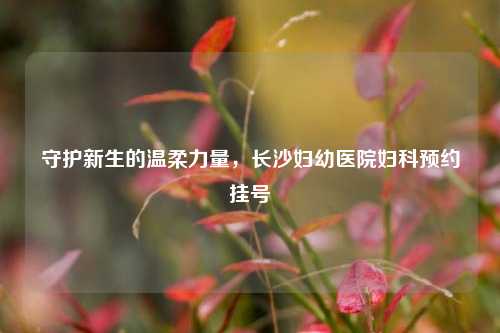 守护新生的温柔力量,长沙妇幼医院妇科预约挂号