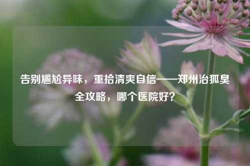 告别尴尬异味,重拾清爽自信——郑州治狐臭全攻略,哪个医院好?
