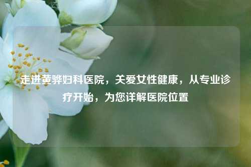 走进黄骅妇科医院,关爱女性健康,从专业诊疗开始,为您详解医院位置