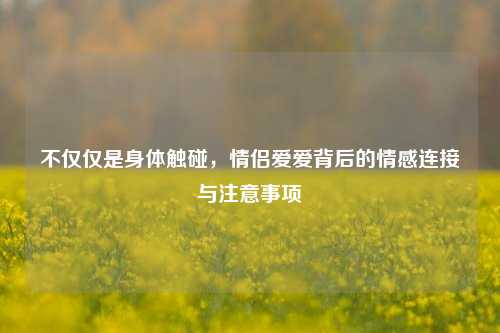 不仅仅是身体触碰,情侣爱爱背后的情感连接与注意事项