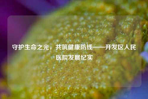 守护生命之光,共筑健康防线——开发区人民医院发展纪实
